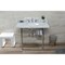 Kingston Brass 36 Carrara Marble Console Sink with Stainless Steel Legs, Marble WhitePolished Chrome LMS3622M81ST - alternate 5